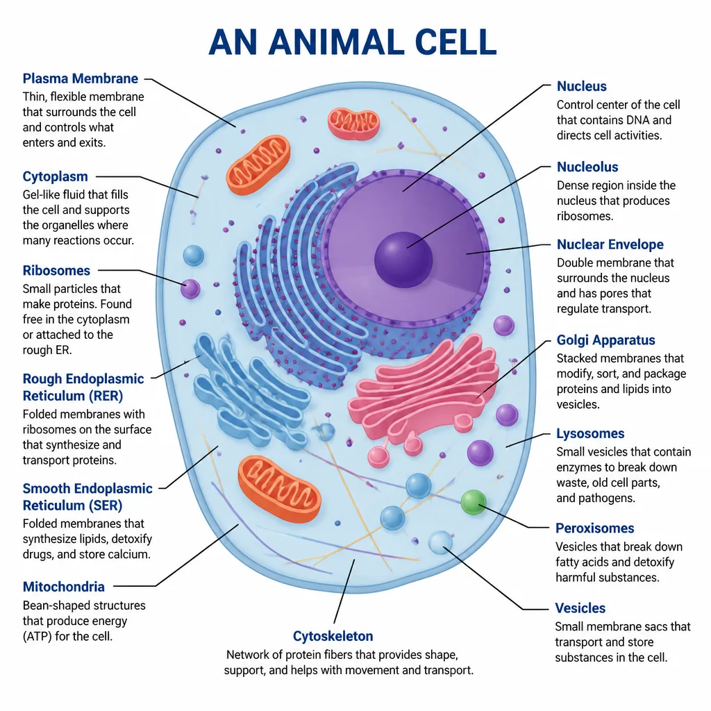 Cell structure education diagram