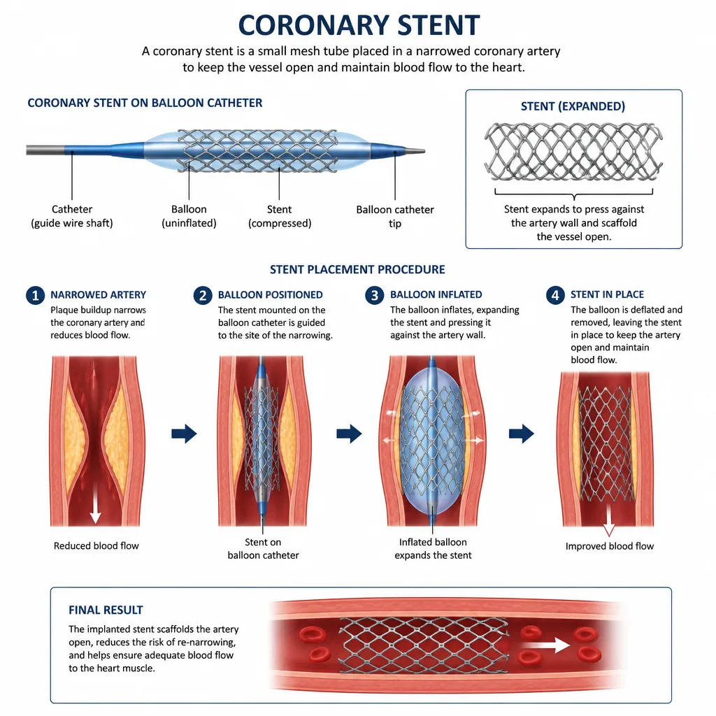Medical device stent diagram